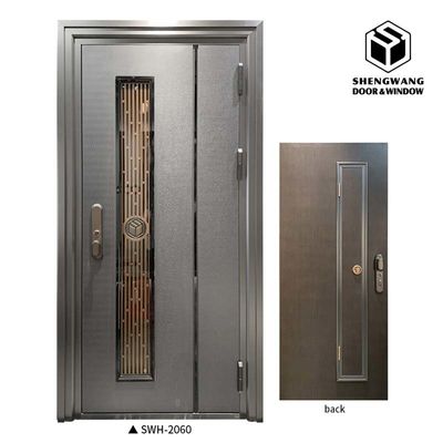 PVC HPL Finish Внутренние алюминиевые двери OEM ODM Звукозащитные двери для дома