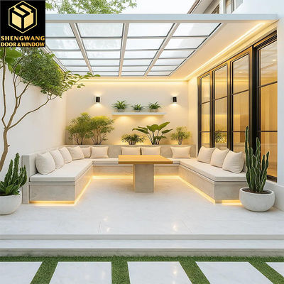 Сдвижные экраны Без рамы Алюминиевые Сдвижные двери Жилые спальные стеклянные внутренние двери