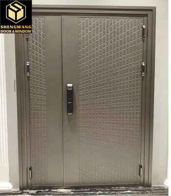 ПУ краска с золотом Алюминиевые двери для комнат для OEM пожарные двери внутренние