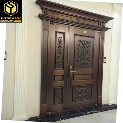 ODM Swing Алюминиевые пешеходные садовые ворота Медная имитация поверхности Окончание Металлические ворота Внешние